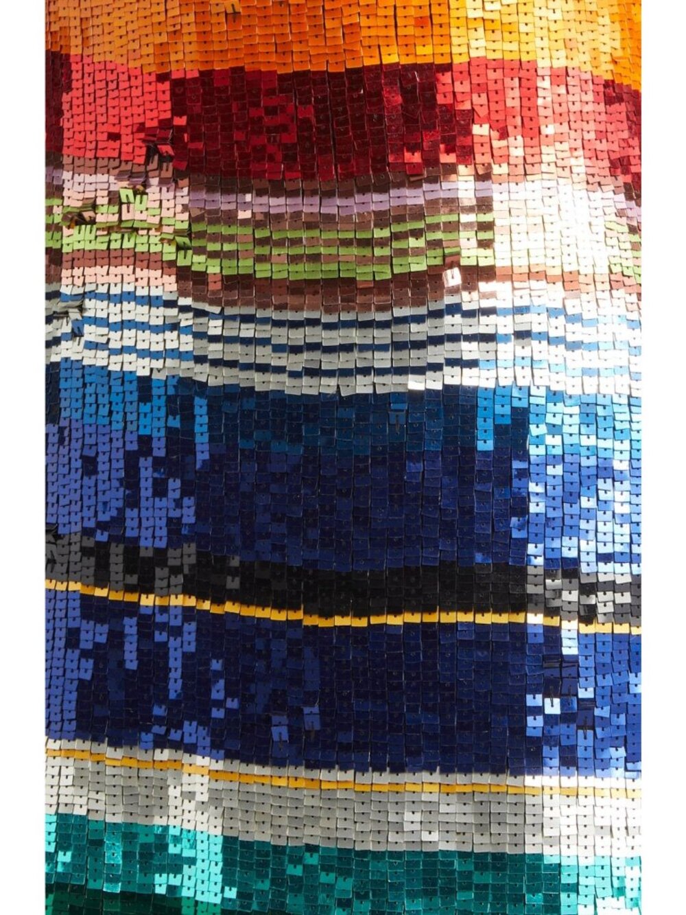 Alice + Olivia Bridget Women Rainbow Stripe Sequin Mini Dress Multicolor Size 8 - Picture 6 of 8